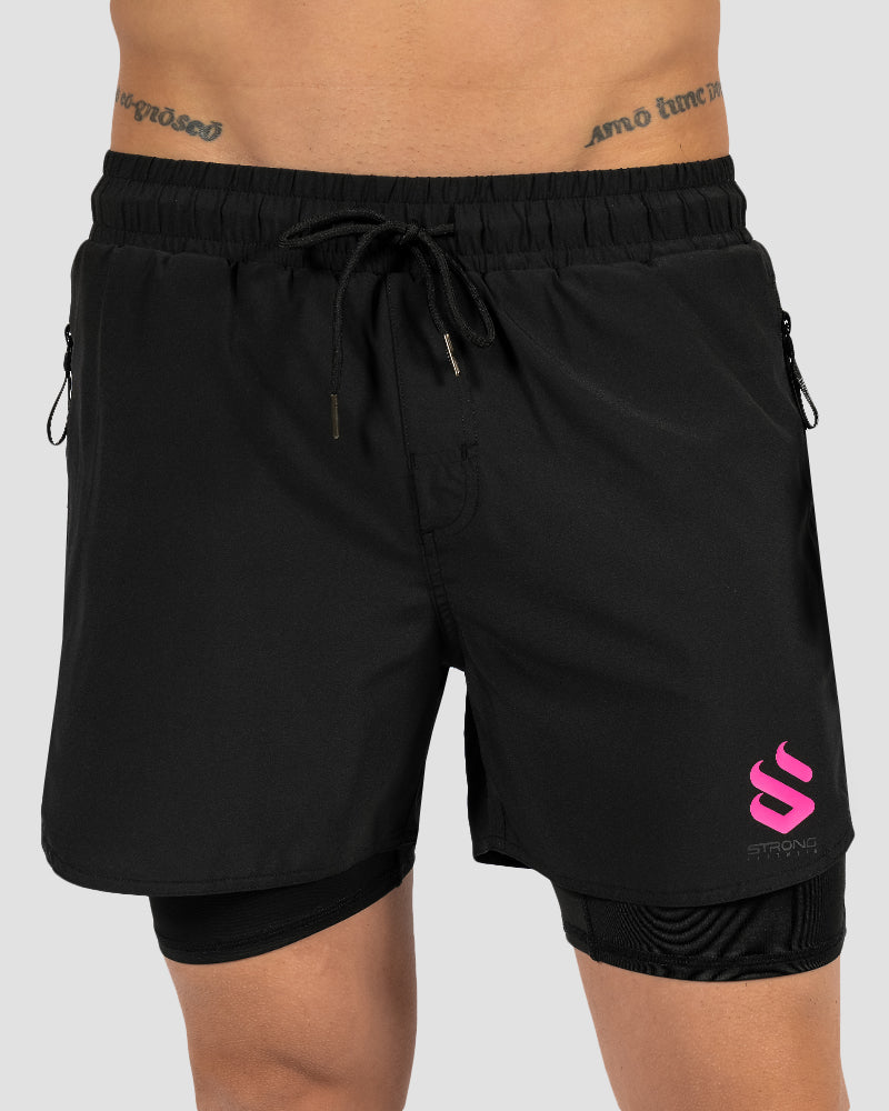 Tech Compression Shorts - Black / Magenta – Strong Liftwear Australia