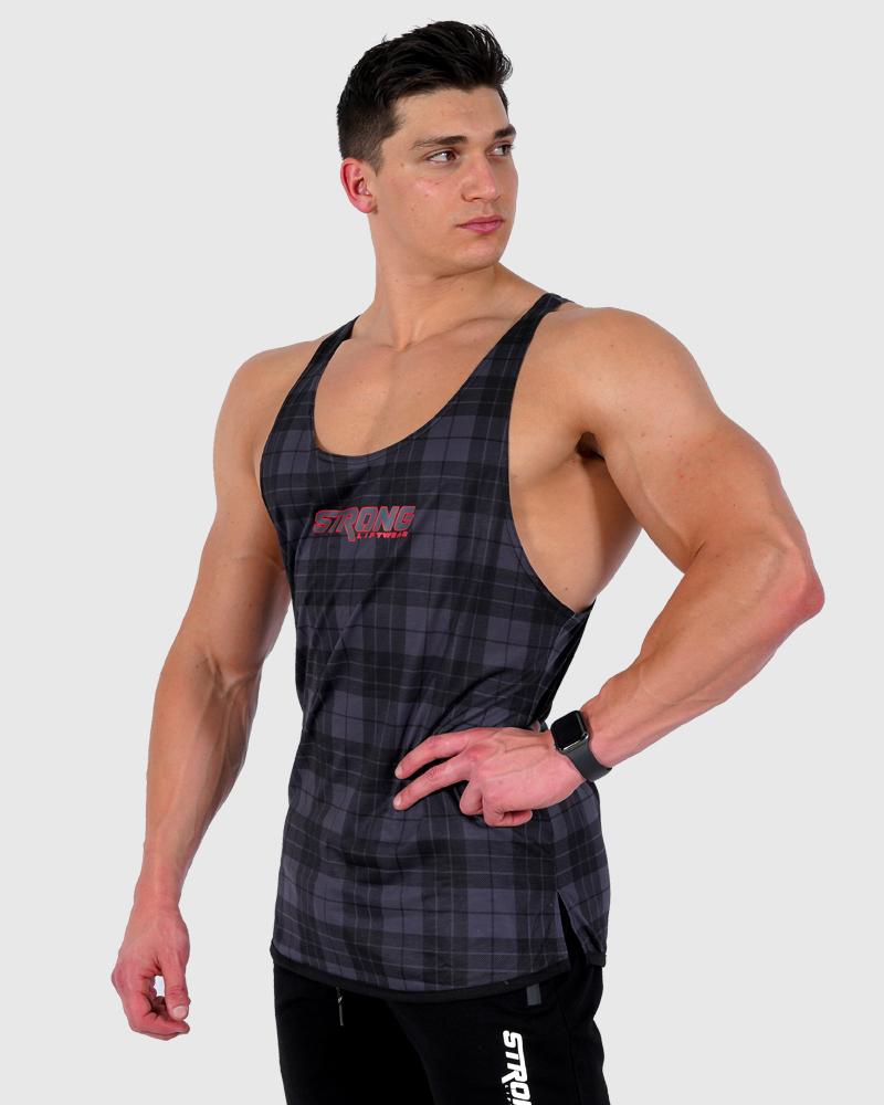 NEW Strong Liftwear Taperback Camo Tank Top CoolTech Bodybuilding Gym Mens  - XL